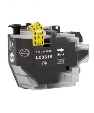 Utángyártott Brother  LC3619XLBK nagy kapacitású (65ml) fekete tintapatron