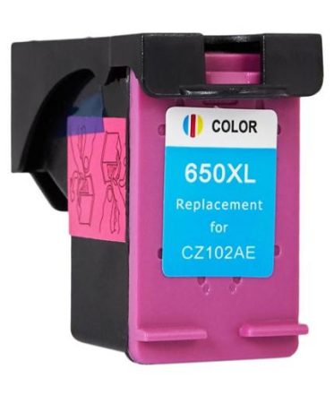 CZ102AE[CMY] No.650XL 3 x 6ml nagy kapacitású "Green World" utángyártott színes tintapatron
