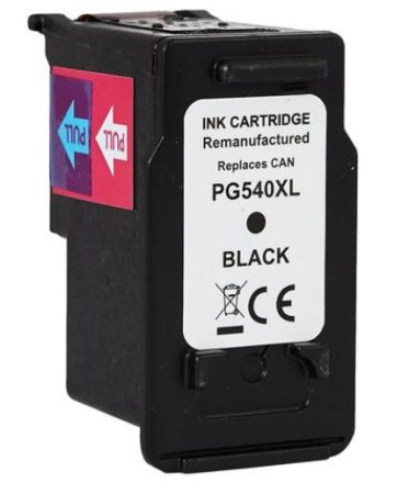 PG540XL [Bk] 22ml,  nagy kapacitású prémium utángyártott fekete tintapatron PG-540XL